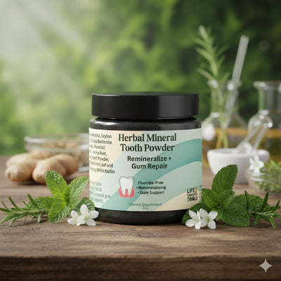 Herbal Mineral Tooth Powder – Remineralizing Gum Repair | Fluoride-Free - 0