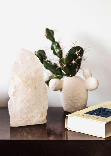 Rough Clear Quartz Lamp - Life Gardening Tools LLC