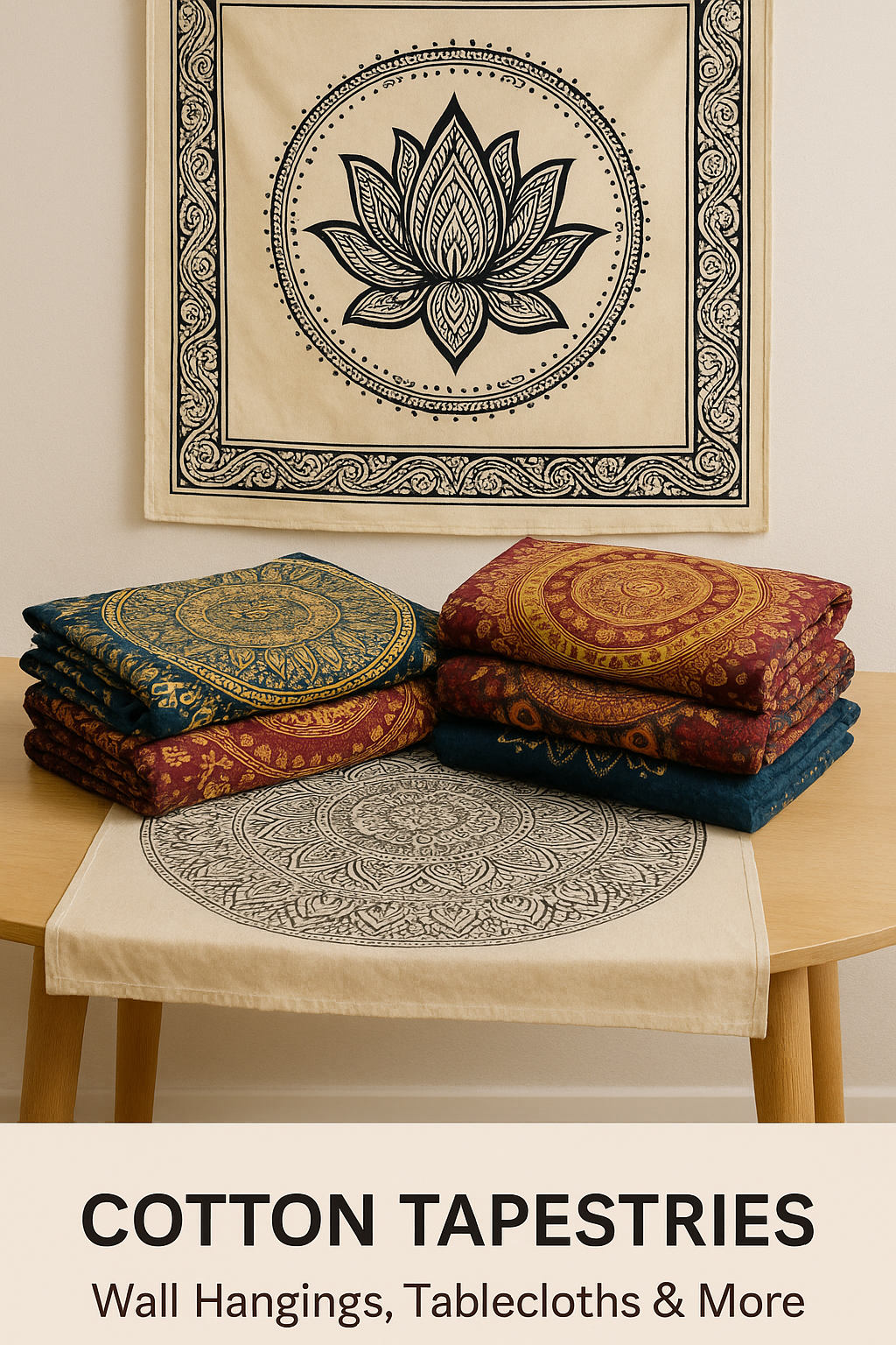Cotton Tapestries, Wall Hangings, Tablecloths & More