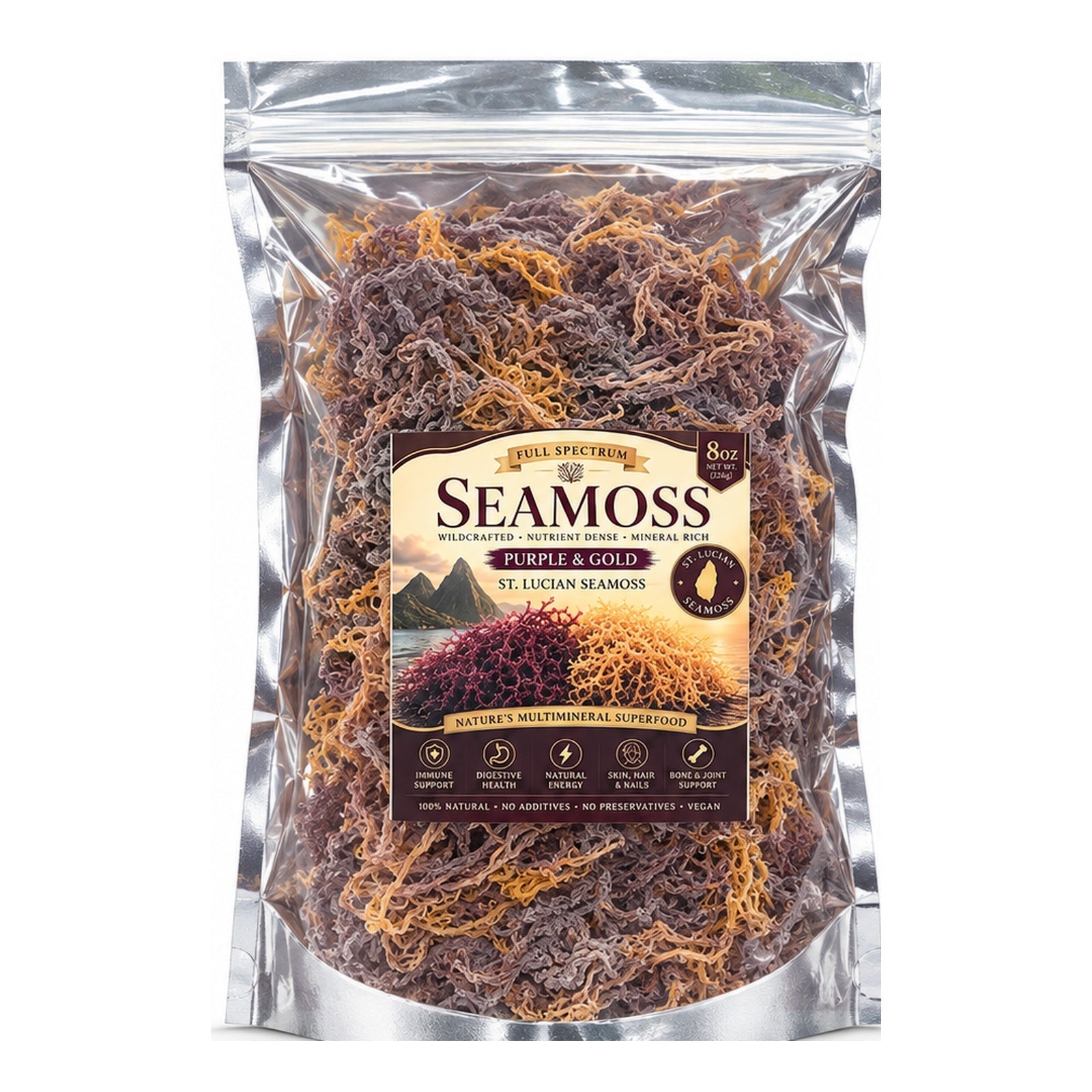 Life Gardening Tools Purple Sea Moss wildcrafted from St. Lucia