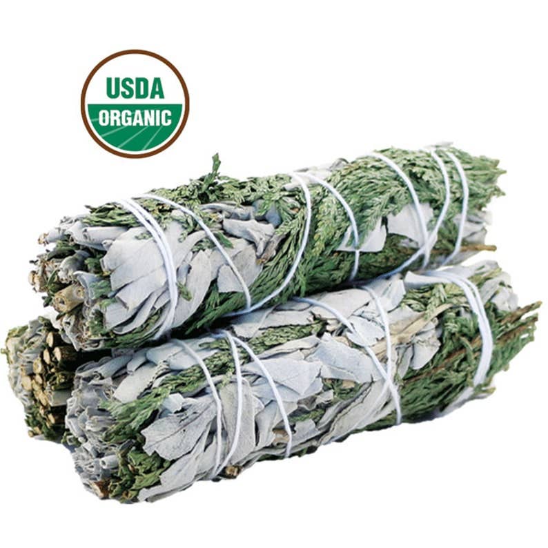 White Sage & Cedar Smudge Stick (4 in.)