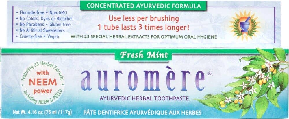 Fresh Mint Ayurvedic Toothpaste: 4.16 Oz Tube