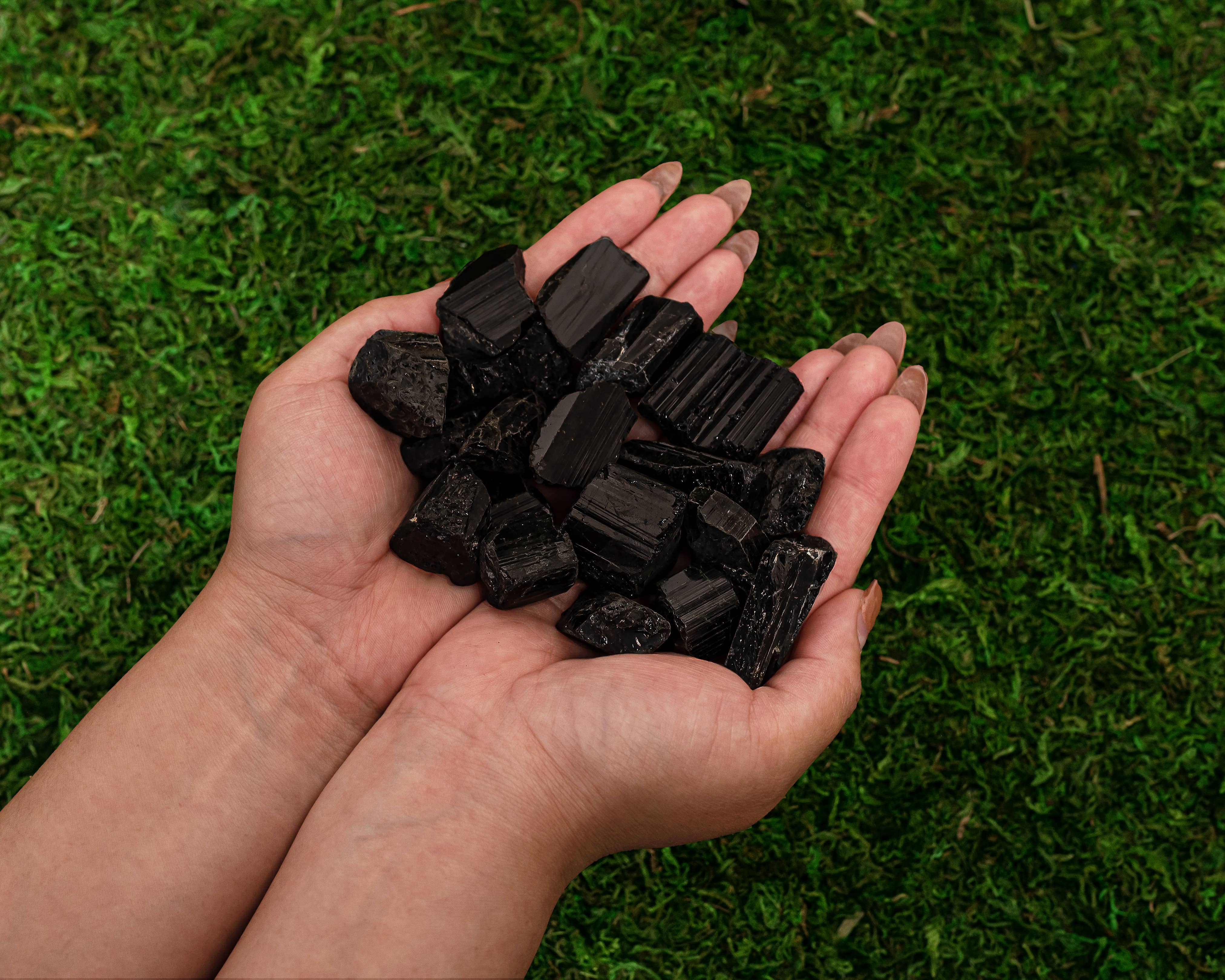 1lb of Rough Natural Black Tourmaline Crystals Bulk: 1lb of Rough Black Tourmaline