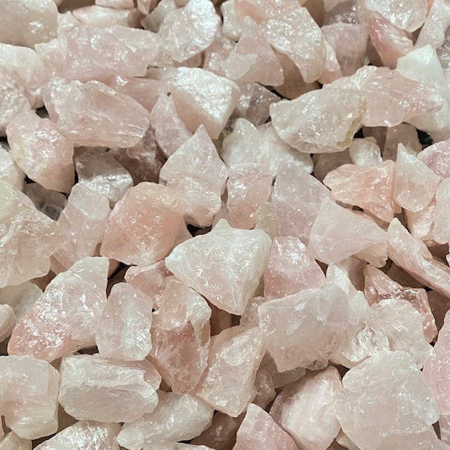 1lb Rough Natural Rose Quartz Crystals Bulk