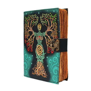 Paper Journal Deckle Paper Soft Goddess Tree of Life, approx. 5"x7"
