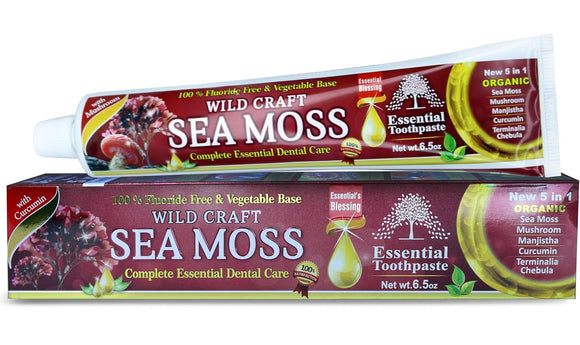 Wildcrafted Herbal Toothpaste – Sea Moss + Mushroom + Ayurvedic Botanicals (6.5 oz)