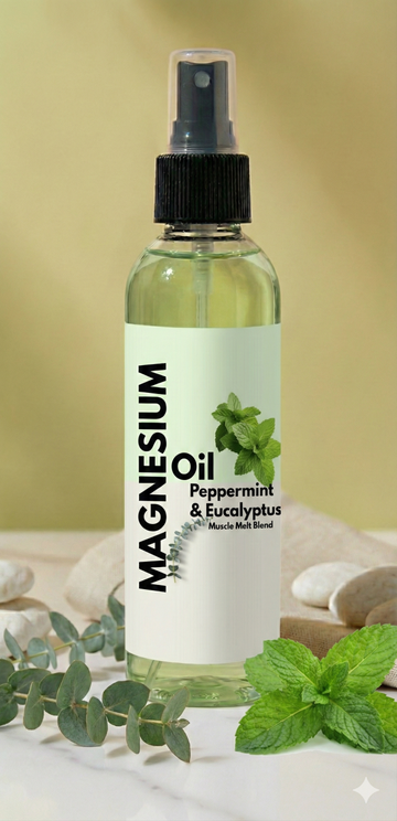 Peppermint & Eucalyptus Magnesium Oil – Muscle Melt Blend (8 oz)