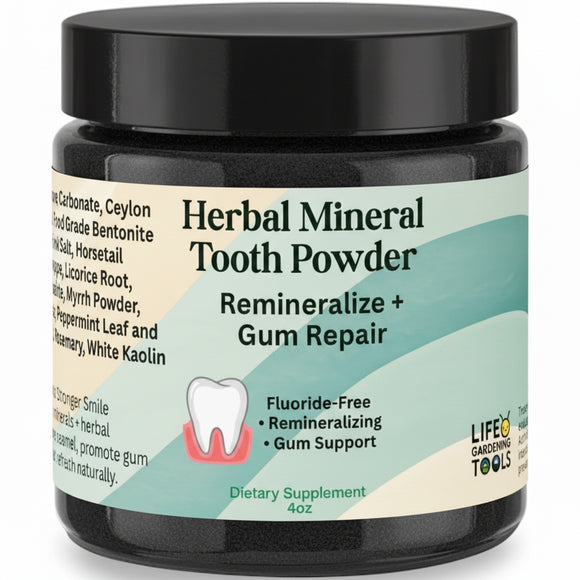 Herbal Mineral Tooth Powder – Remineralizing Gum Repair | Fluoride-Free