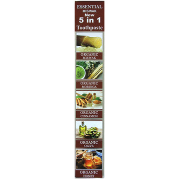 Miswak & Honey Herbal Toothpaste – Moringa, Cinnamon, and Olive Oil Blend (6.5 oz) - 0