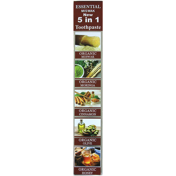 Miswak & Honey Herbal Toothpaste – Moringa, Cinnamon, and Olive Oil Blend (6.5 oz)