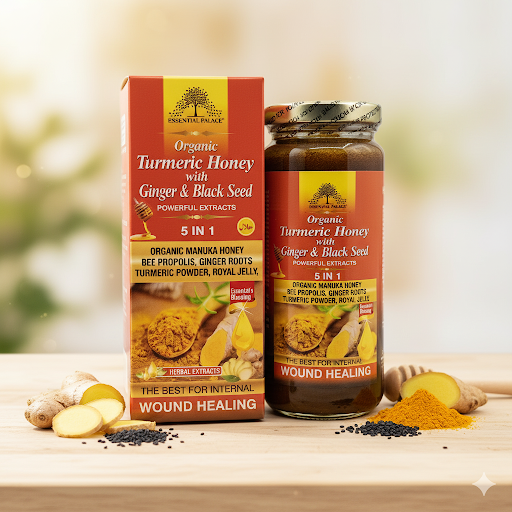 Organic Manuka Honey with Turmeric, Ginger Root, Bee Propolis, & Royal Jelly - Life Gardening Tools LLC