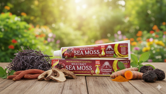 Wildcrafted Herbal Toothpaste – Sea Moss + Mushroom + Ayurvedic Botanicals (6.5 oz)