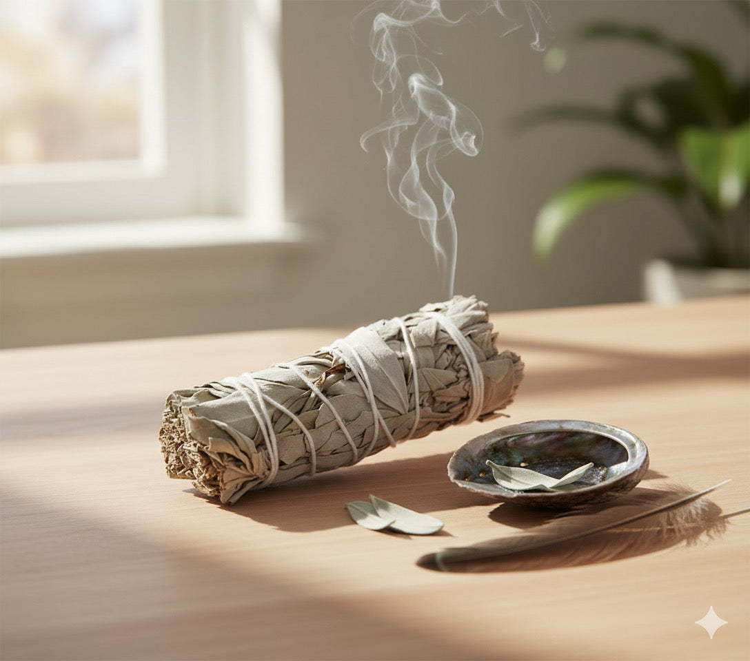 White Sage Smudge Stick - 4"L - Life Gardening Tools LLC