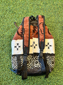 Mud Cloth Book Bag with Leather Accent Africa Symbol Handmade-4