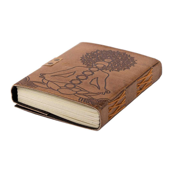 Paper Leather Journal 7 Chakra Meditation approx. 5"x7"