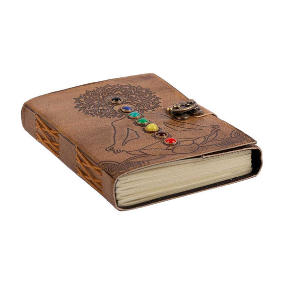 Paper Leather Journal 7 Chakra Meditation approx. 5"x7"