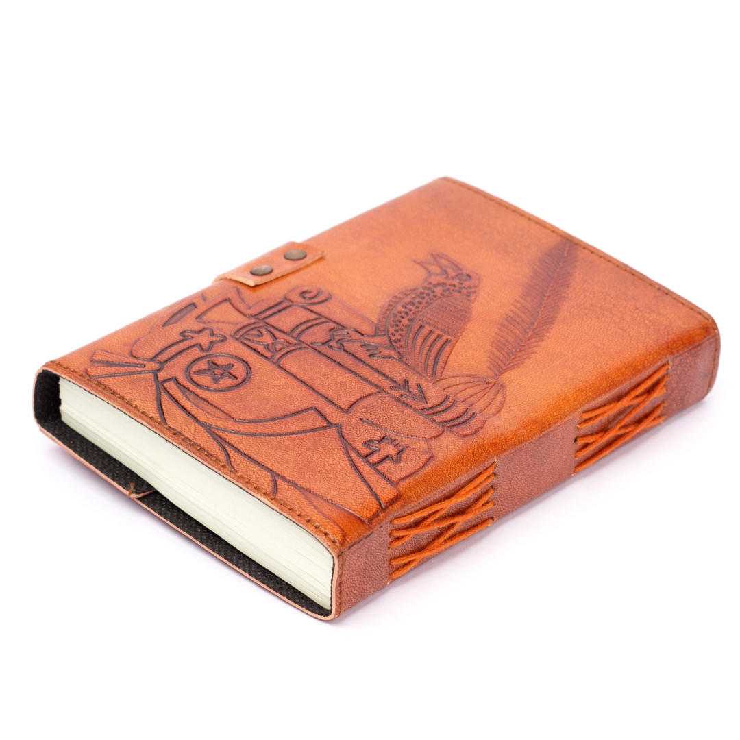 Crow / Raven Handmade Paper Leather Journal  approx 240 pages