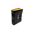 Phases of the Moon Journal - Handmade Leather with Deckle Edge Paper approx 240 pages-1