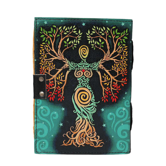 Paper Journal Deckle Paper Soft Goddess Tree of Life, approx. 5"x7"