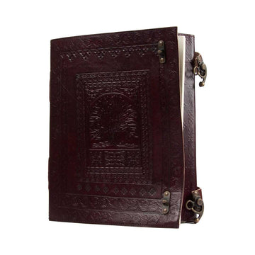 Tree of Life Big Leather Journal  & Buckle Closure (13''x10'')