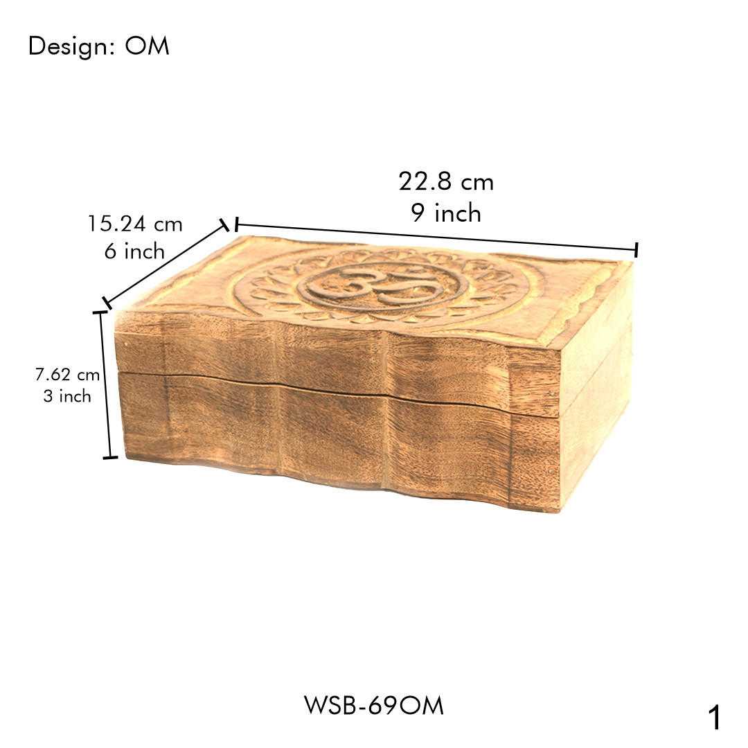 The Om Wooden Box - Harmonize Your Space, Elevate Your Practice - 0