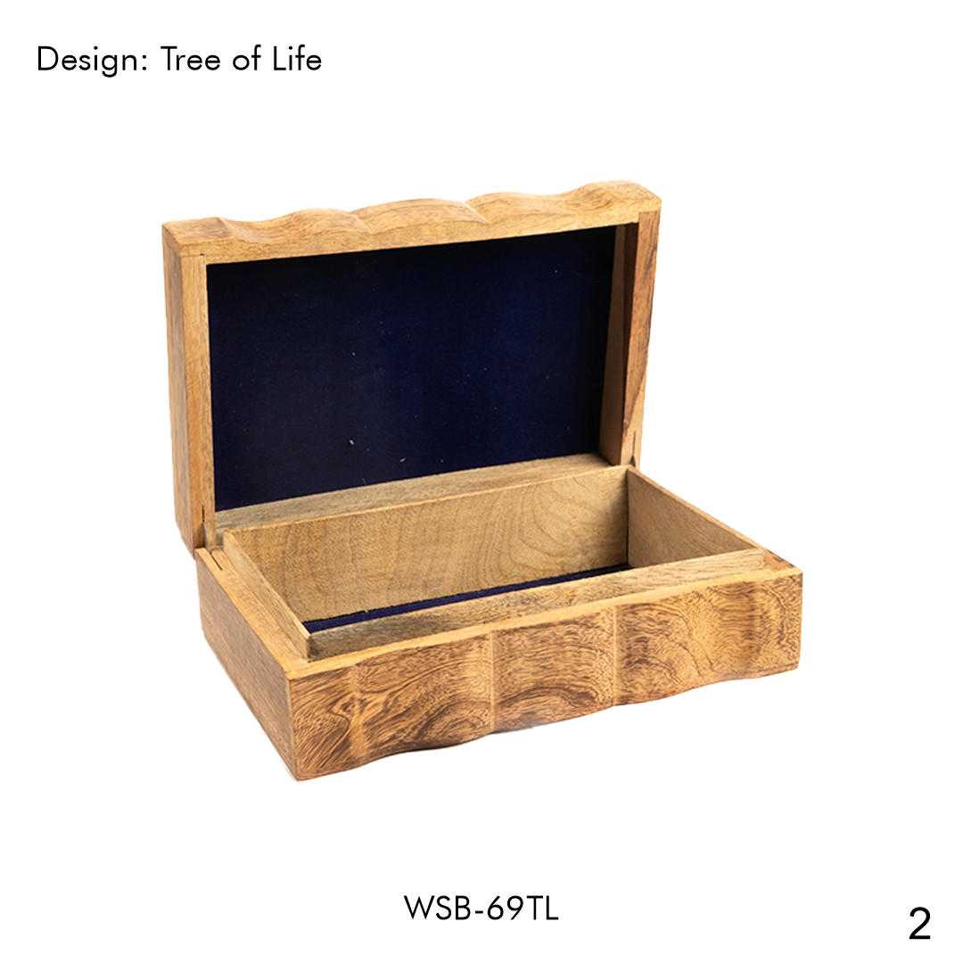 Hand-carved  Tree of Life Box: A Symbol of Your Personal Journey - 0