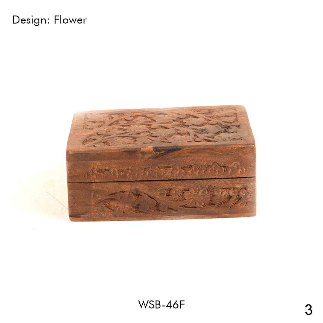 Hand-craved Floral Wooden Box: A Bloom of Beauty and Intention