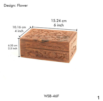 Hand-craved Floral Wooden Box: A Bloom of Beauty and Intention