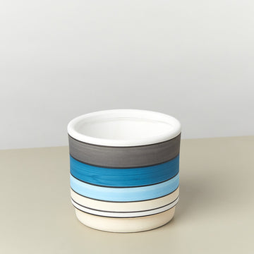 Polychrome Cylinder Pot - 5.5 Inch - 0
