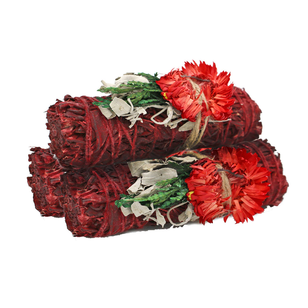 'Jolly Holiday' Dragon's Blood Sage Smudge Stick (4 in.)