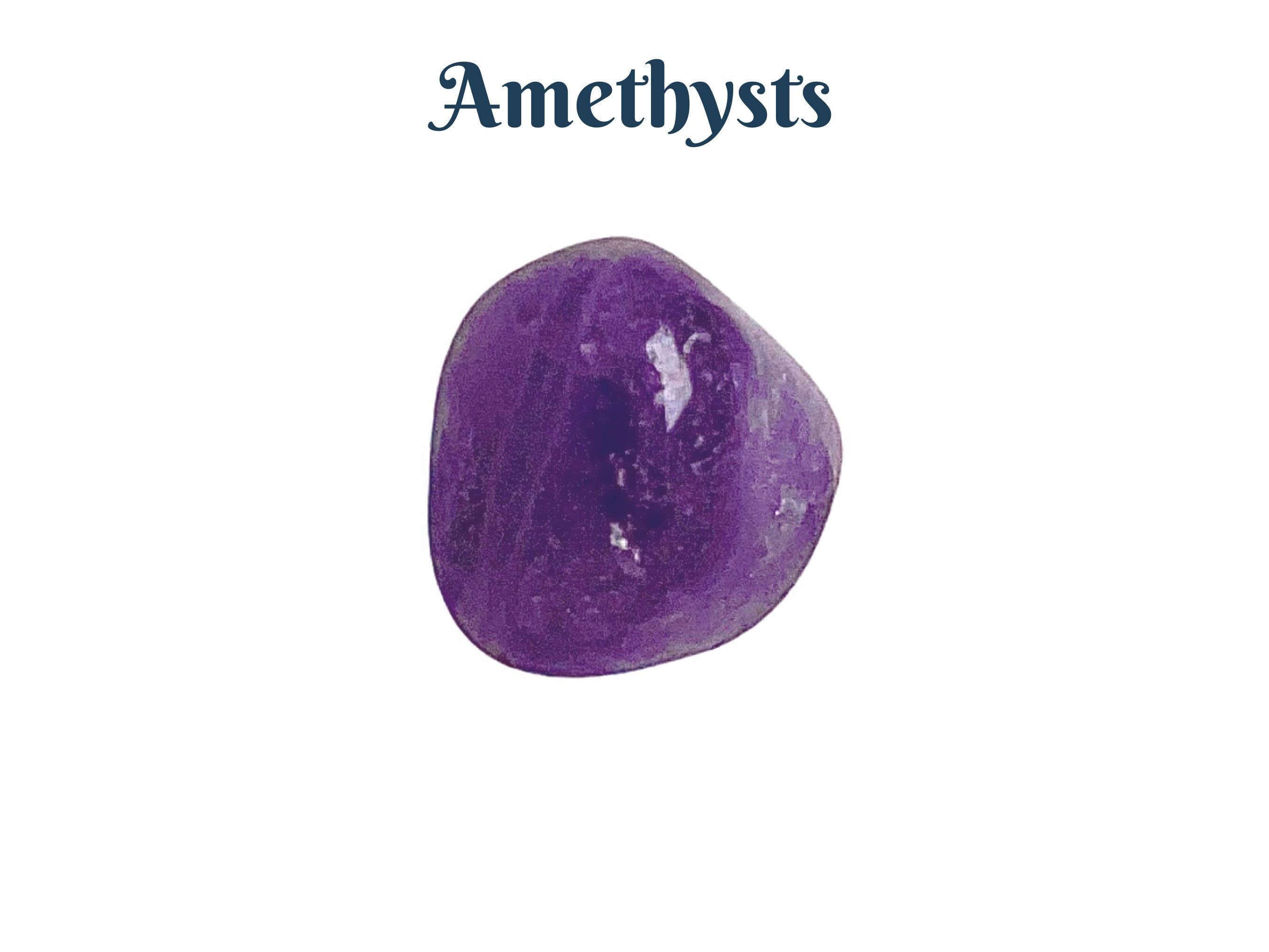 1lb of Tumbled Smooth Natural Amethyst Crystals Bulk Qty: 1lb of Tumbled Amethyst - 0