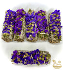 Purple Sinuata Flower with White Sage Bundles-2