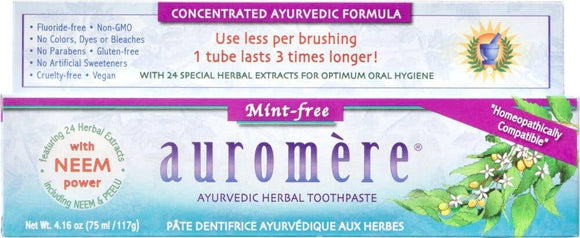 Mint-Free Ayurvedic Toothpaste: 4.16 Oz Tube