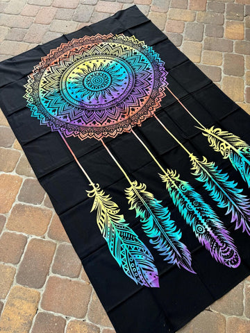 Rainbow Dream Catcher Tapestry