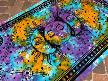 Tie Dye Sun Moon Tapestry