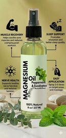 Peppermint & Eucalyptus Magnesium Oil – Muscle Melt Blend (8 oz)-2