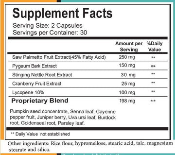 Black Seed Prostate Urinary Support - 60 Veggie Capsules - Life Gardening Tools LLC