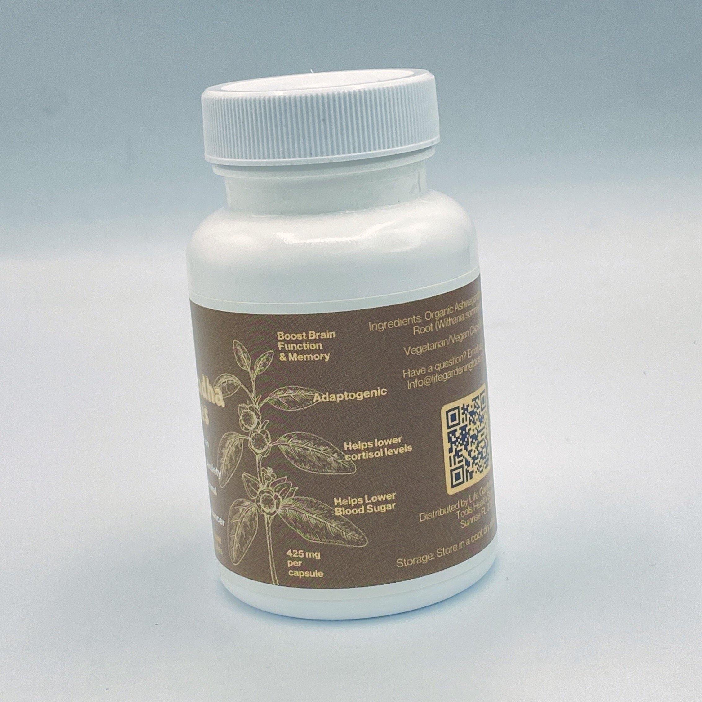 Ashwagandha Capsules (60 Vegetarian Capsules) - Life Gardening Tools LLC