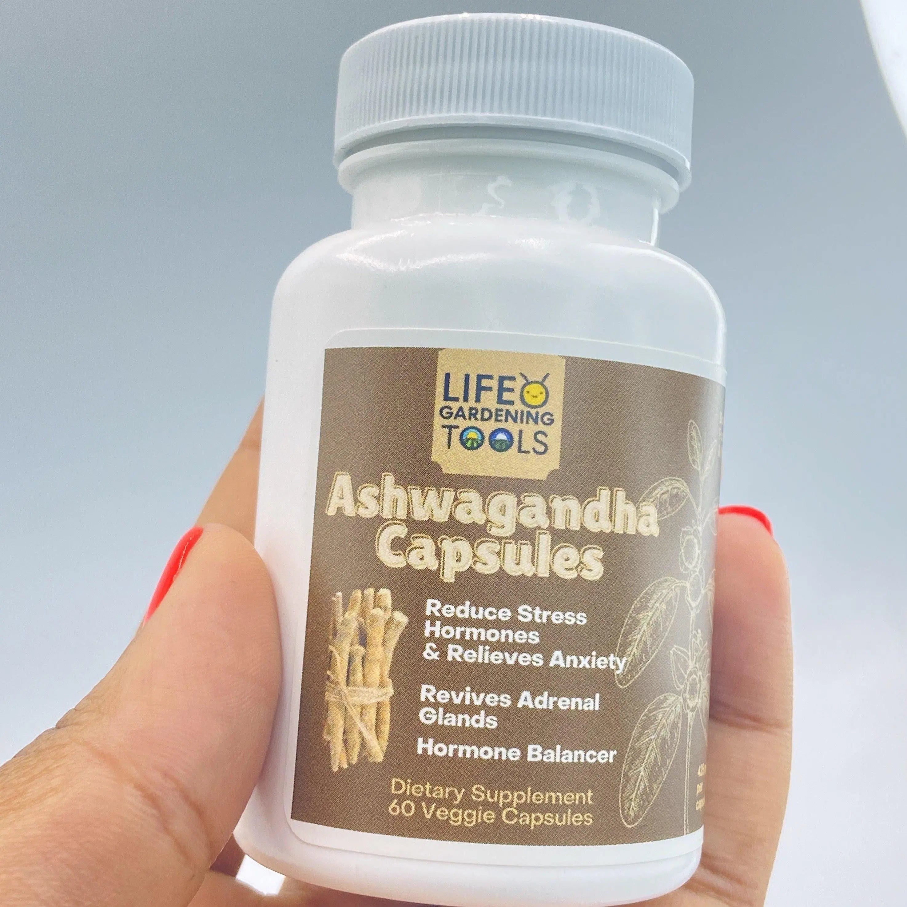 Ashwagandha Capsules (60 Vegetarian Capsules) - Life Gardening Tools LLC