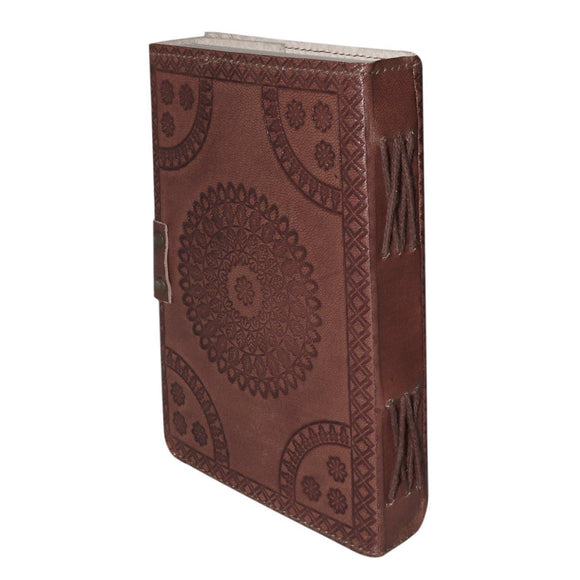 Leather Journal with Semi-precious Stone & Buckle Closure Leather Diary Gift for Him Her - Life Gardening Tools LLC