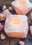 Rough Rose Quartz Candleholder - Life Gardening Tools LLC
