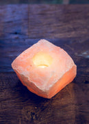 Rough Rose Quartz Candleholder - Life Gardening Tools LLC