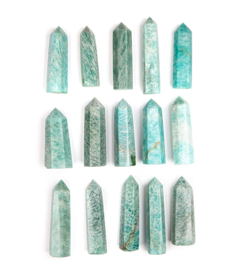3.5" Amazonite Pointed Tower - Life Gardening Tools LLC