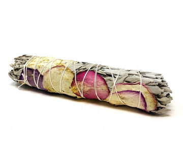 White Sage with Rose Petals (8-9'') - Life Gardening Tools LLC