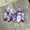 Double Terminated Chevron Amethyst Crystal - Dream Amethyst, Amethyst, Crystals, Reiki, Chakra - Life Gardening Tools LLC