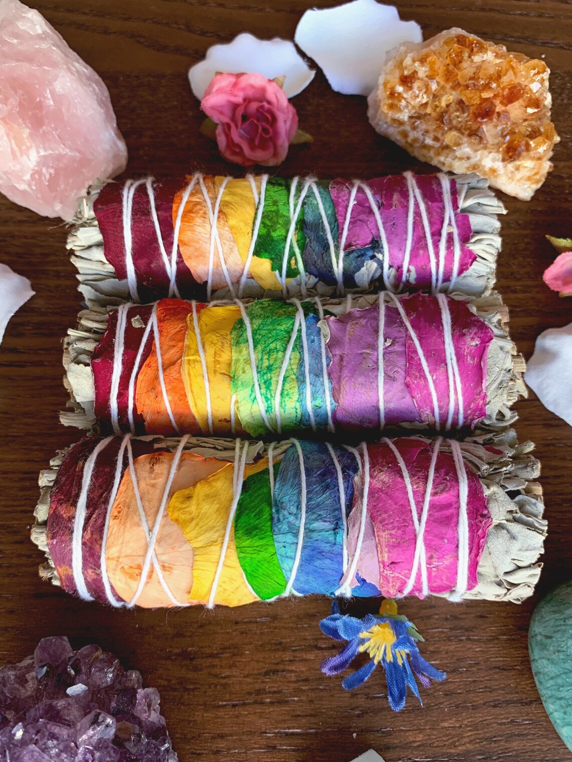 7 Chakra Rose Sage Bundle 4" - Life Gardening Tools LLC