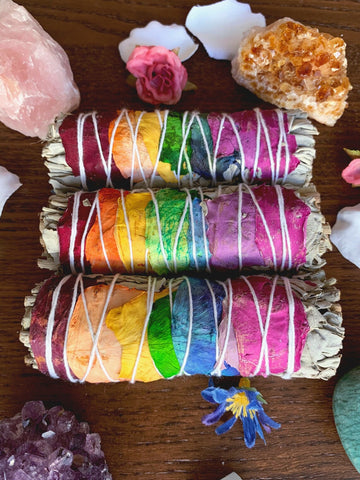 7 Chakra Rose Sage Bundle 4" - Life Gardening Tools LLC