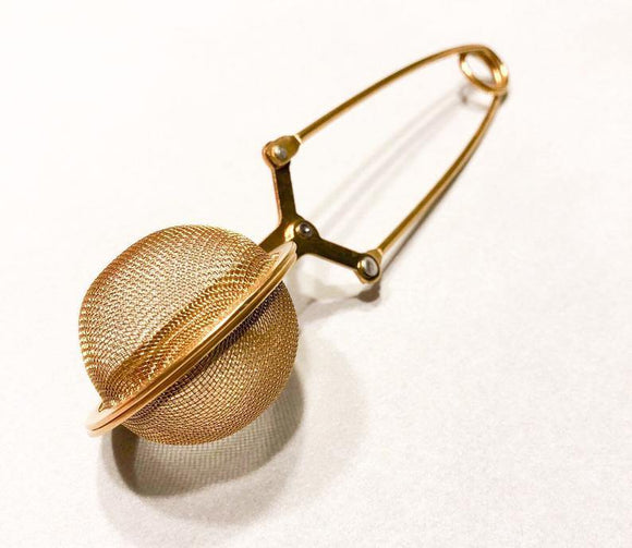 Gold Tea Infuser | Tea Ball | Loose Leaf Tea Infuser | Tea Strainer | Mesh Tea Ball | Tealovers - Life Gardening Tools LLC