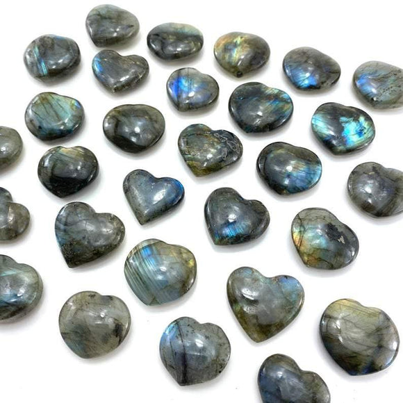 Labradorite Heart | Labradorite Crystal Hearts | Labradorite Stone Hearts | Rainbow Labradorite Heart - Life Gardening Tools LLC