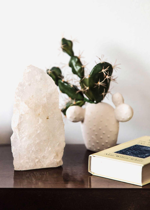 Rough Clear Quartz Lamp - Life Gardening Tools LLC